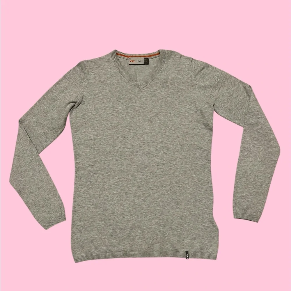 Grey KJUS v-neck pullover - Picture 1 of 4